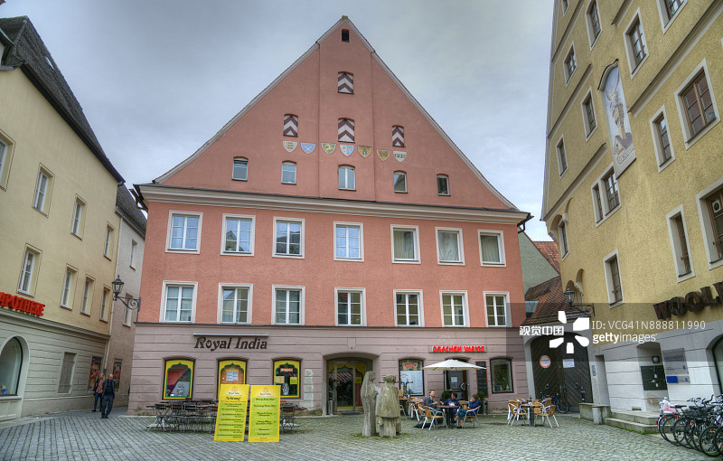 德国巴伐利亚州梅明根老城区图片素材