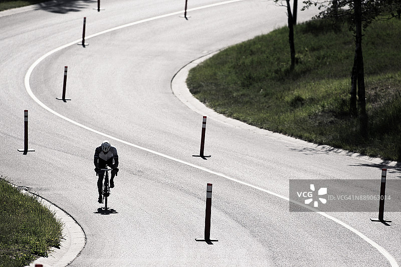 公路自行车计时赛图片素材