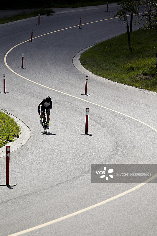 女子公路自行车计时赛图片素材
