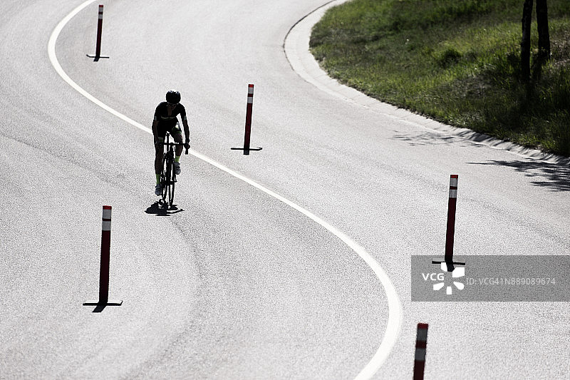 女子公路自行车计时赛图片素材