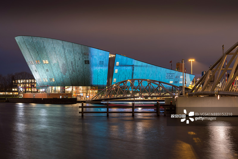 阿姆斯特丹Nemo科学博物馆灯光节图片素材
