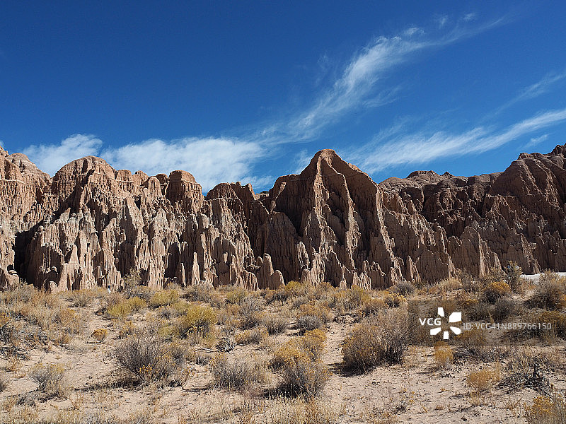 内华达州大教堂峡谷州立公园米勒角小径风光图片素材
