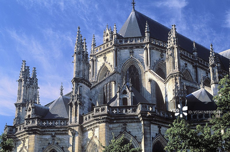 法国南特圣皮埃尔和圣保罗大教堂图片素材