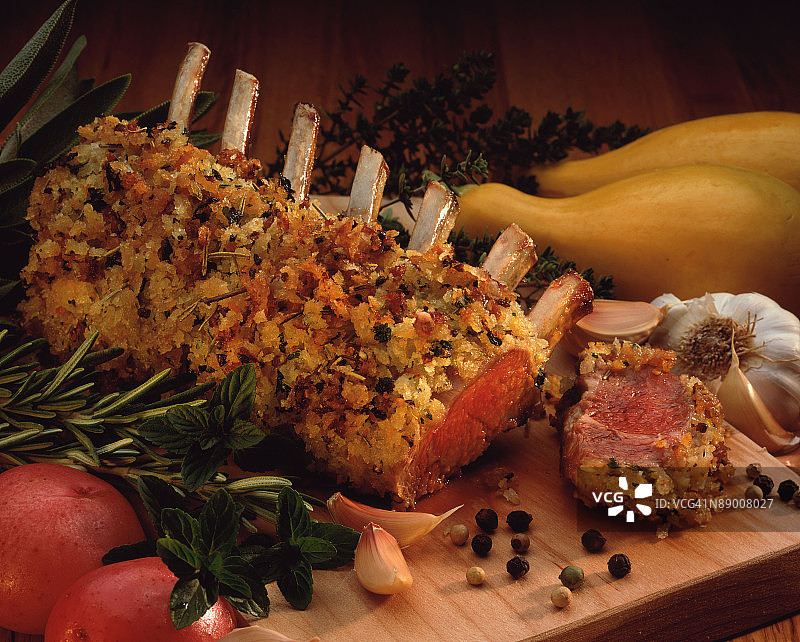 酥皮羊排图片素材