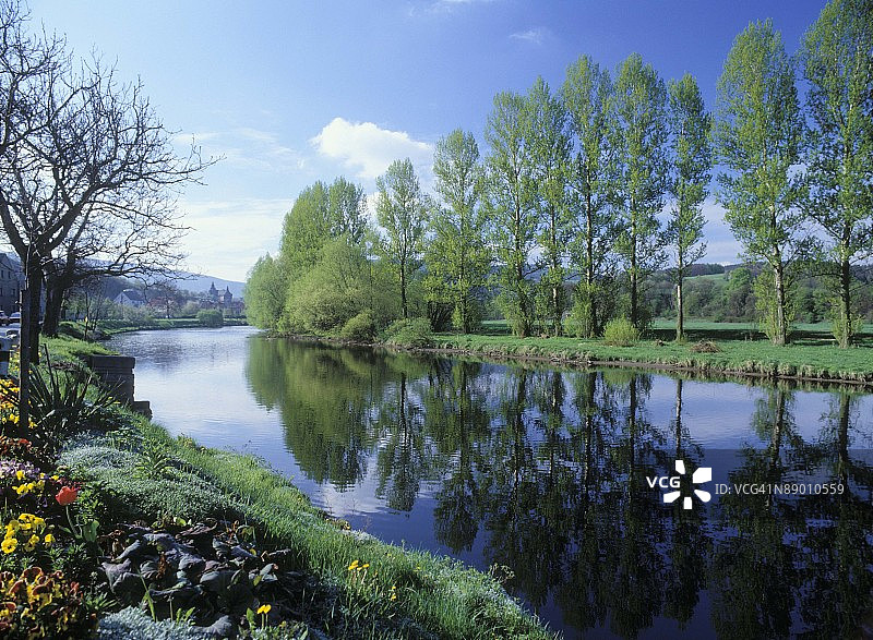 德国图林根州萨勒河图片素材