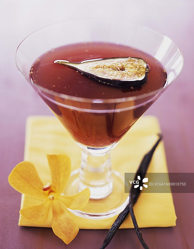 无花果马提尼酒图片素材