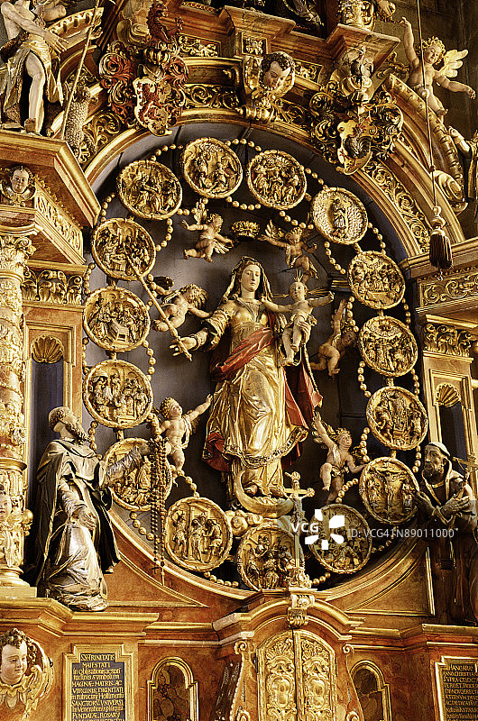 德国金色宗教浮雕图片素材