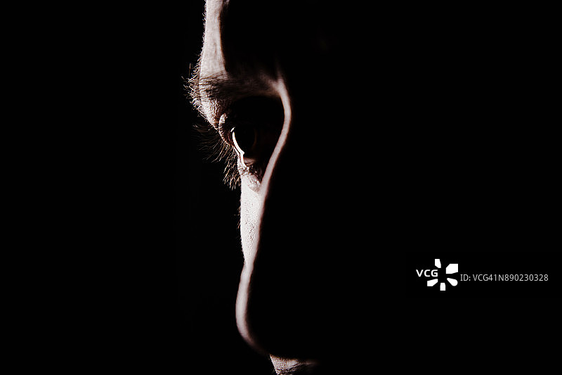 年轻男子的眼睛特写图片素材