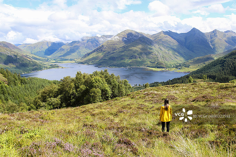 金泰尔五姐妹和杜伊奇湖，苏格兰图片素材