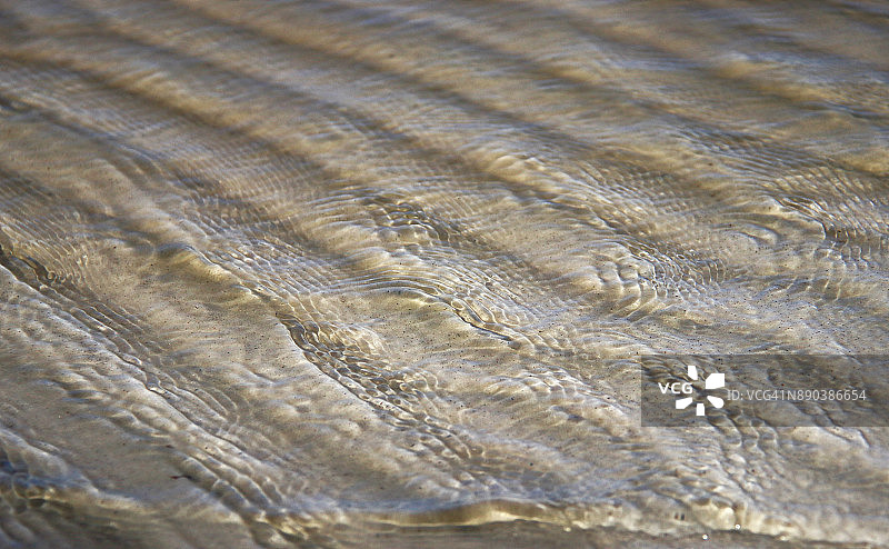 波纹水覆盖波纹沙滩图片素材