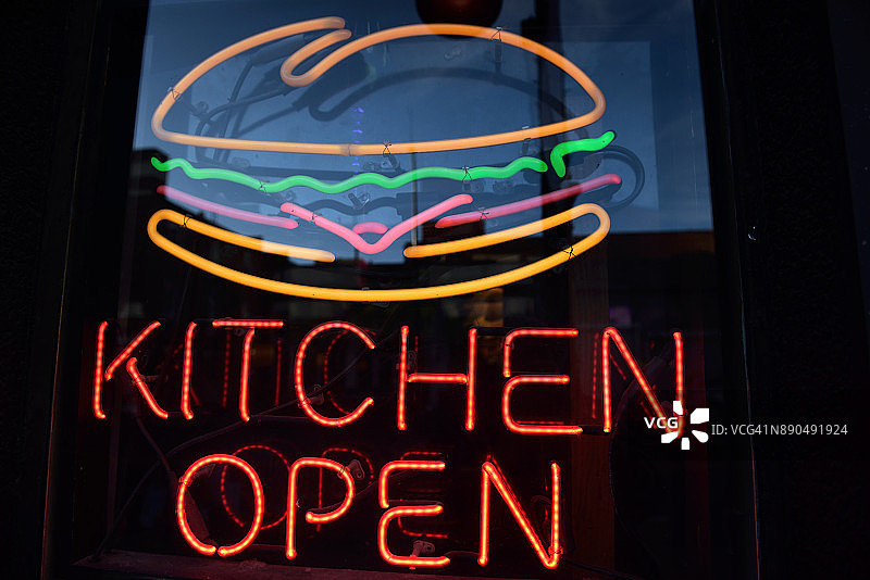 美国丹佛的霓虹灯图片素材