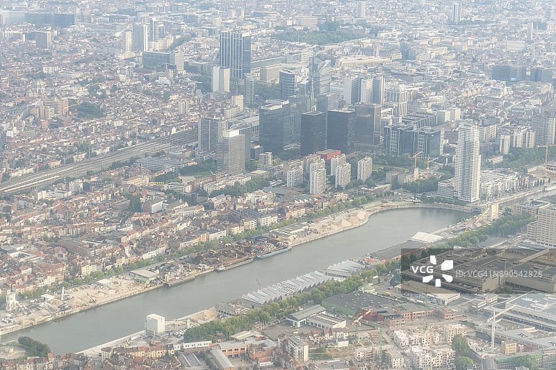 布鲁塞尔的航拍景色图片素材