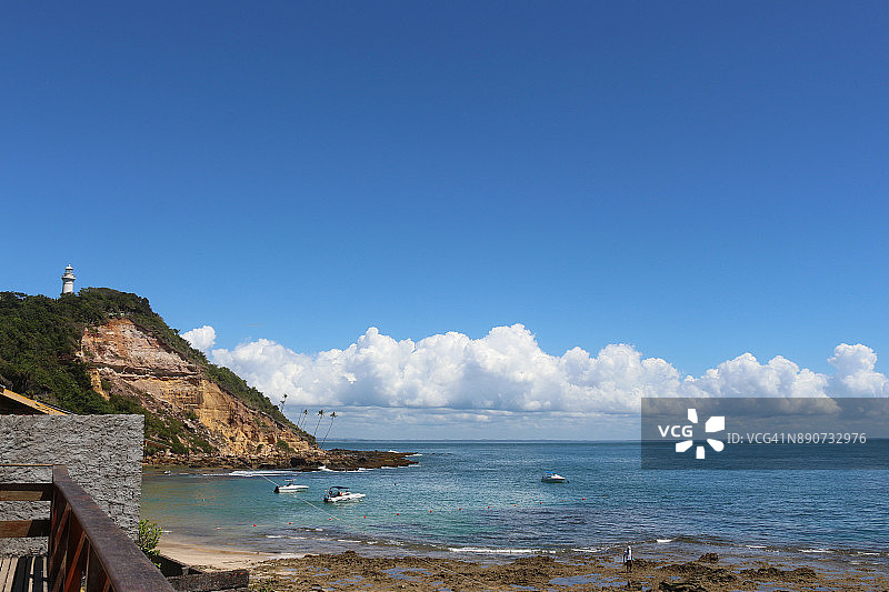 巴西巴伊亚州的莫罗·迪圣保罗和滑索图片素材