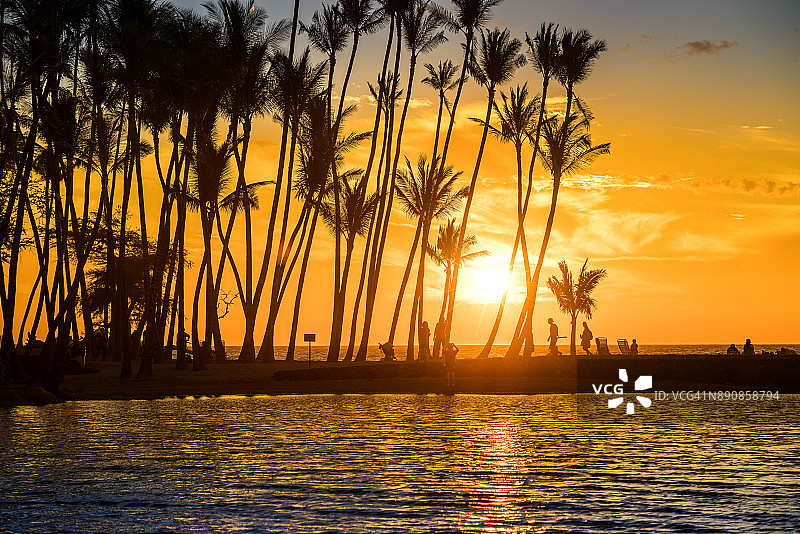 阿奈胡奥马鲁海滩日落#6图片素材