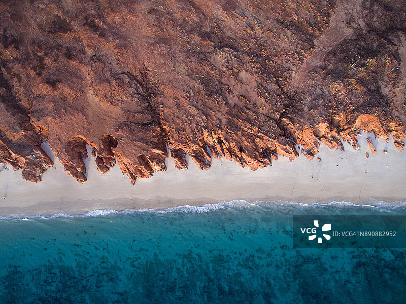 澳大利亚西澳大利亚州海滩航拍图片素材