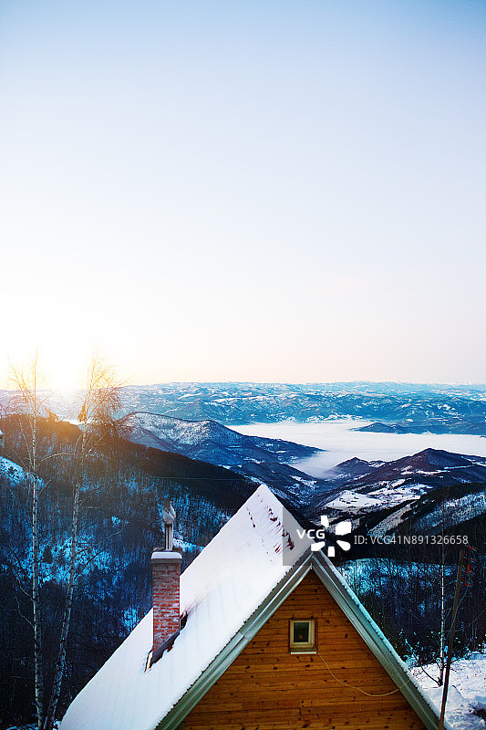 从窗外看到的惊艳冬景图片素材