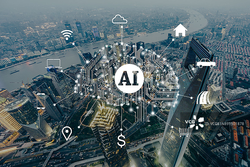 人工智能与上海城市风貌图片素材
