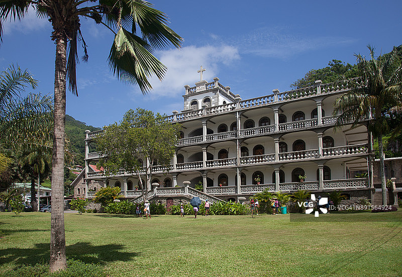 塞舌尔马埃岛维多利亚格兰卡普钦房屋图片素材