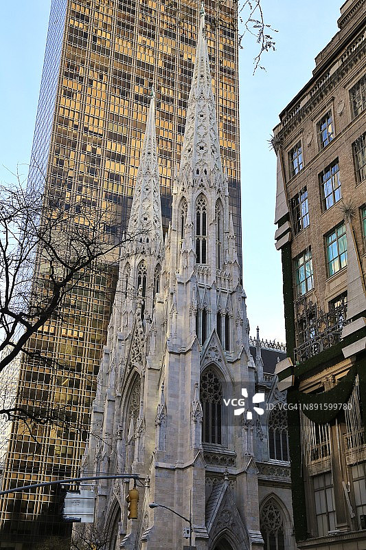 美国纽约圣帕特里克大教堂图片素材