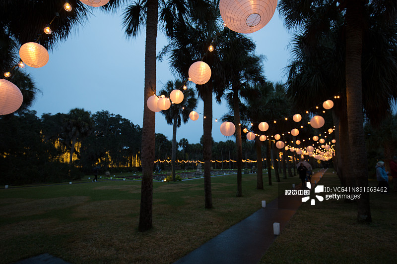 千烛之夜的纸灯笼图片素材