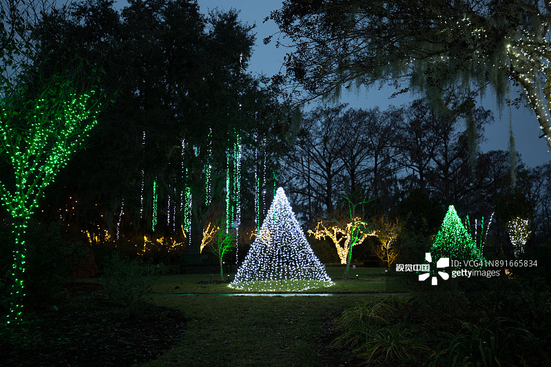 花园的灯光图片素材