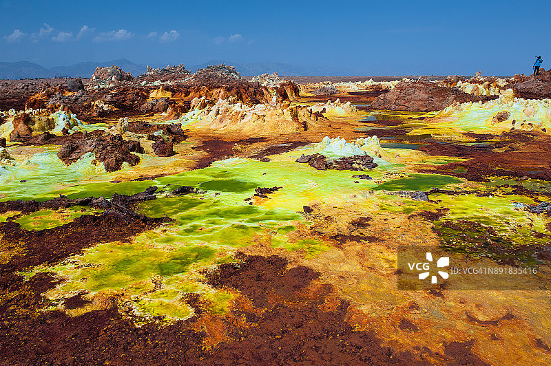 埃塞俄比亚达洛尔的奇异多色地表矿物图片素材