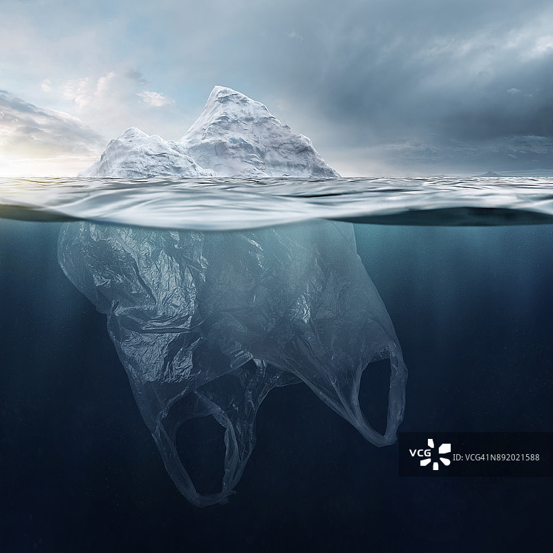 冰山塑料袋图片素材