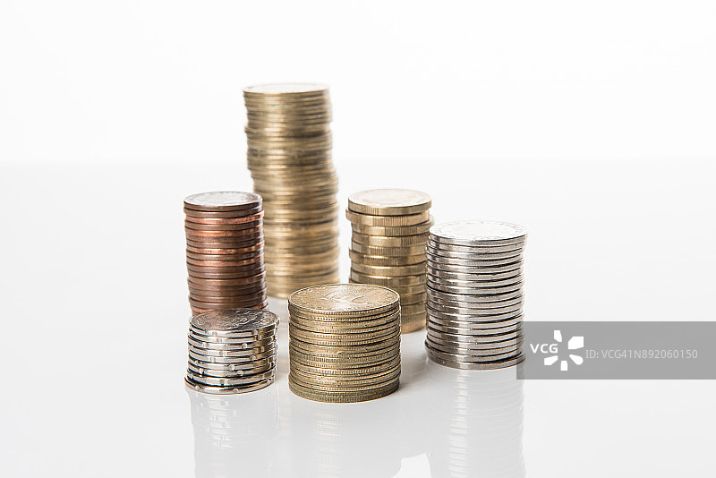 一堆硬币图片素材