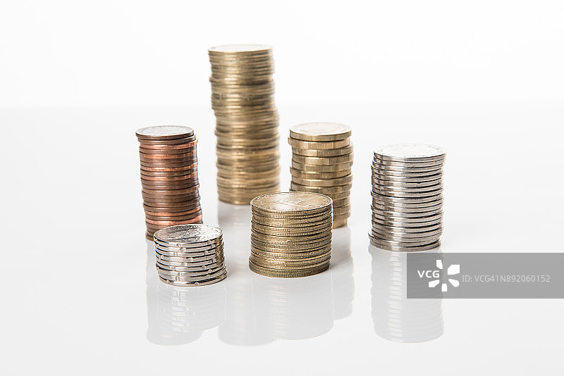 一堆硬币图片素材