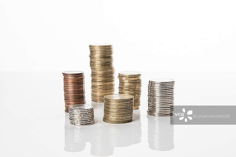 一堆硬币图片素材