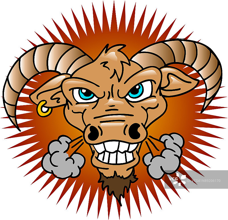 愤怒的公羊图片素材