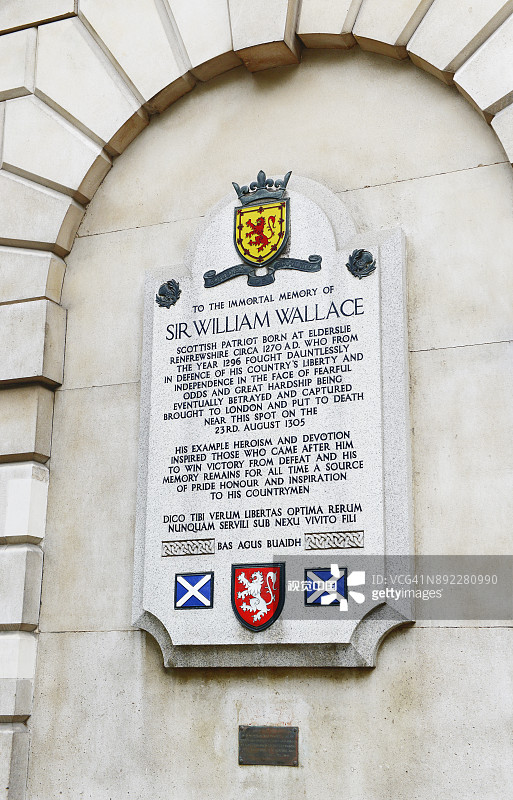 勇敢的心威廉·华莱士爵士纪念碑图片素材