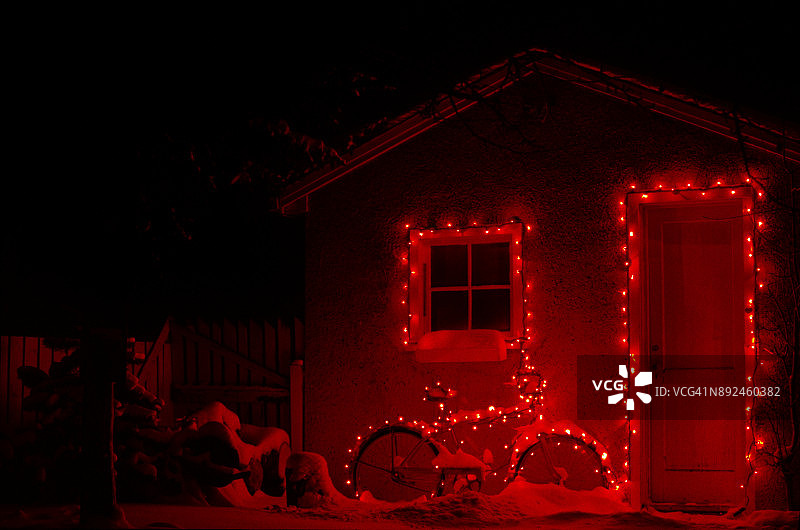 圣诞自行车灯图片素材