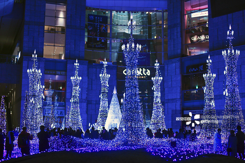 Caretta汐留冬季彩灯2017图片素材