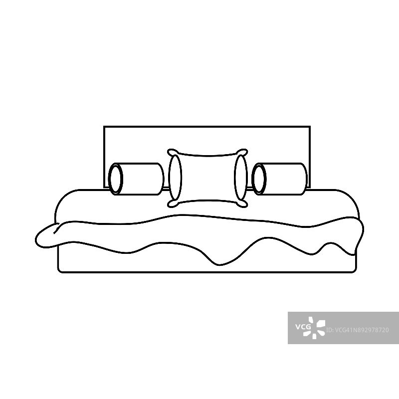 双人床图标图片素材
