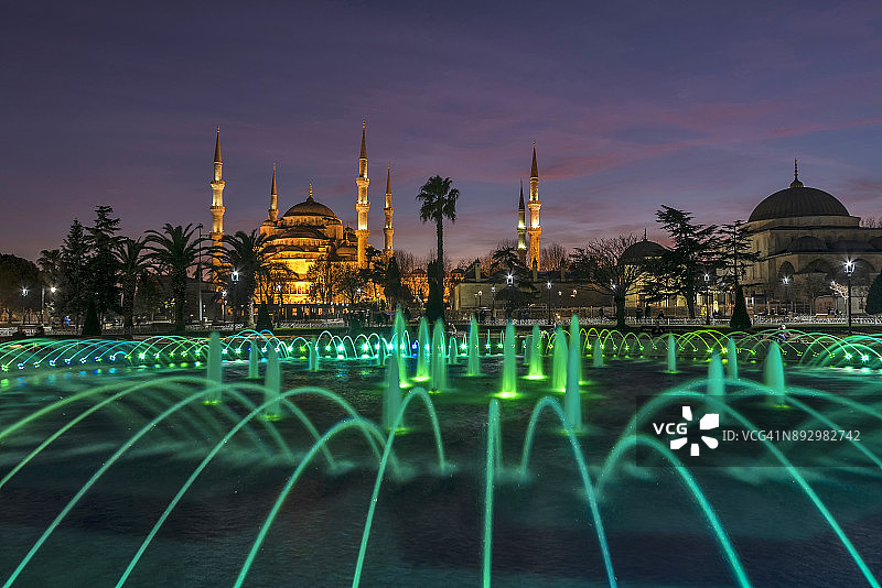 蓝色清真寺图片素材