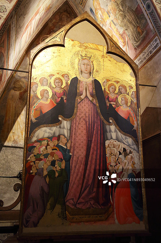 奥尔维耶托大教堂内的慈悲圣母画像，意大利图片素材