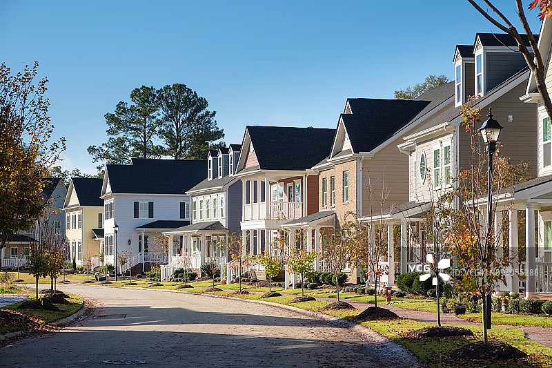 美国社区人行道图片素材