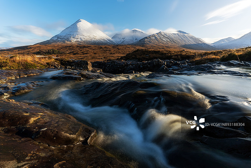 英国高地斯凯岛斯利加坎图片素材