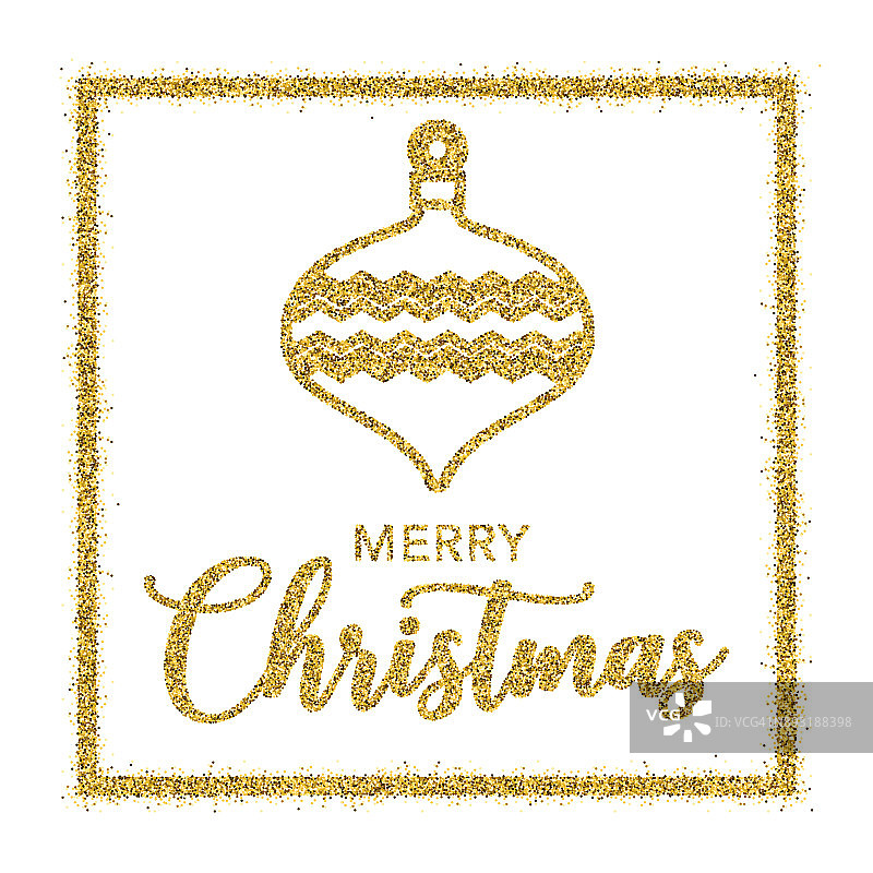 金色闪光圣诞节排版图片素材