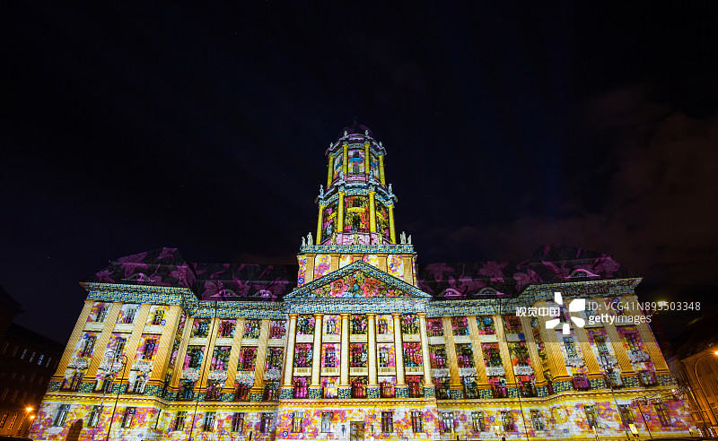 柏林灯光节旧市政厅图片素材