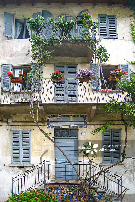 意大利斯特雷萨马焦雷湖美丽岛图片素材