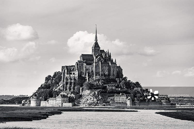 法国圣米歇尔山修道院景观图片素材