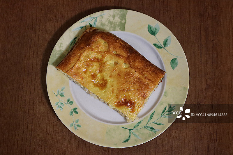 美味自制馅饼切片图片素材