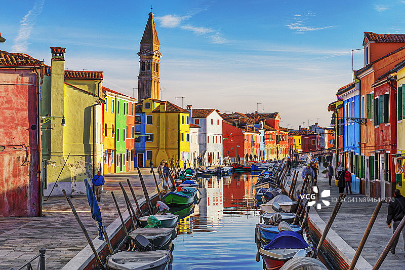 Burano,威尼斯,意大利图片素材