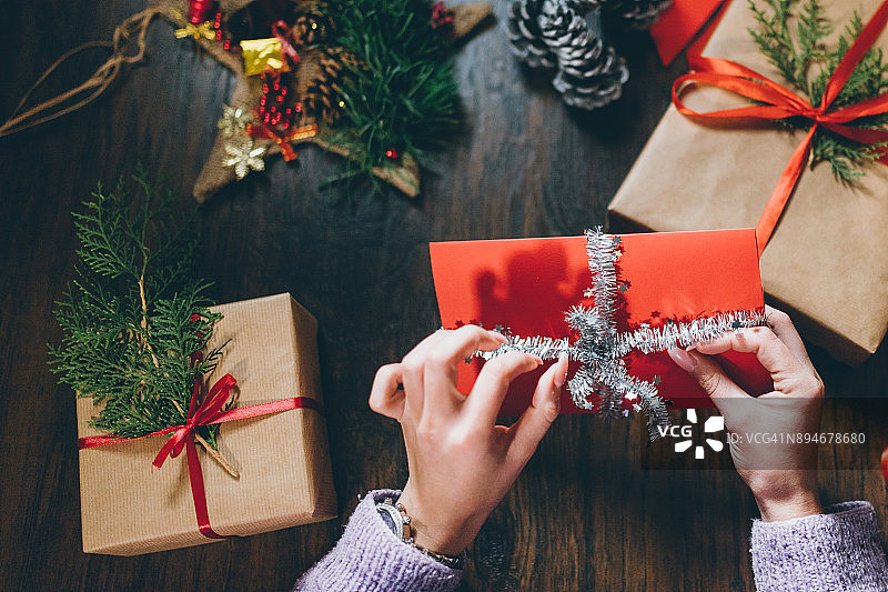 完成圣诞贺卡图片素材