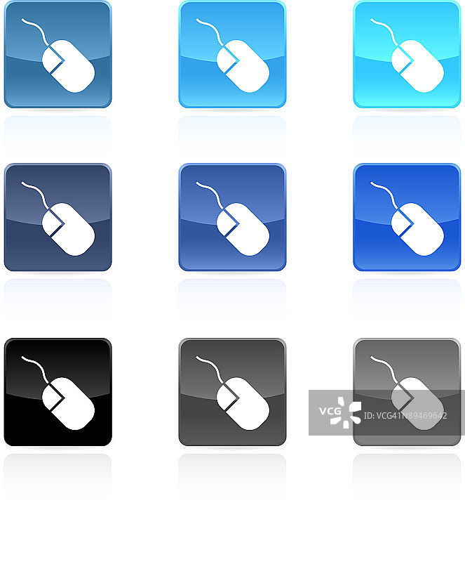 电脑鼠标免版税矢量图标集图片素材