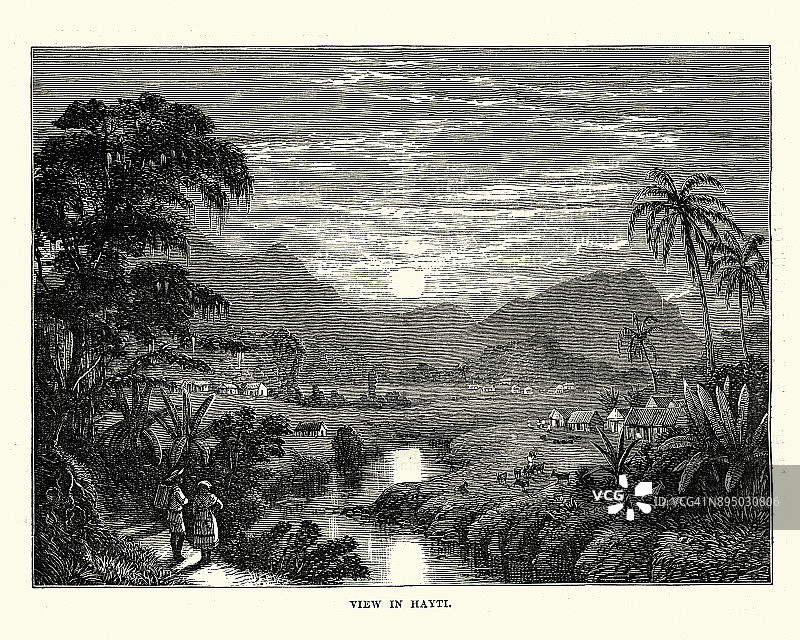 19世纪的海地风光图片素材