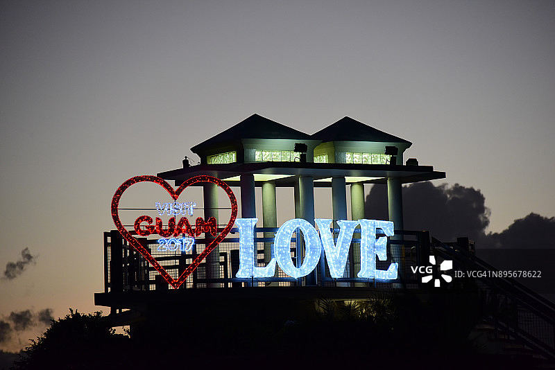 关岛情人崖爱情标志图片素材