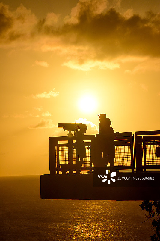 关岛恋人岬日落图片素材